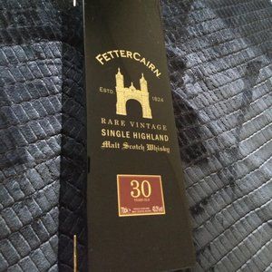 RARE Vintage Fettercairn scotch whisky lacquer box 30 year